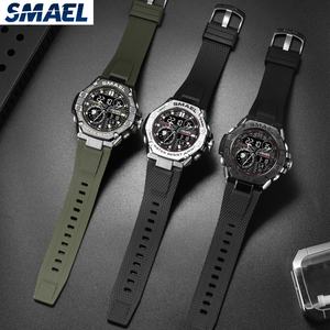 Reloj Deportivo SMAEL 8068 de Acero Inoxidable con Silicona Suave para Hombre, Resistente al Agua 50 Metros, Reloj Despertador Digital para Hombre - Product Image 3