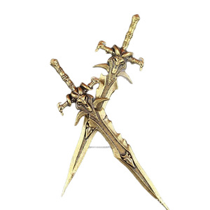 Adorno Metálico de la Espada Cabeza de Oveja del Rey Lich, Shadow Sorrow, del juego World of <span class=keywords><strong>Warcraft</strong></span>, para coleccionistas. - Product Image 1