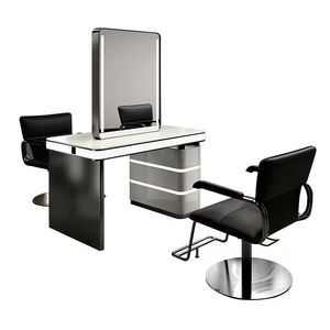 Barber Shop New Arrival Hair Salon <b>Mirror</b> with Marble <b>Table</b> Hair Salon <b>Mirror</b> Stand Single-sided or Double-sided <b>Mirror</b> - Product Image 1