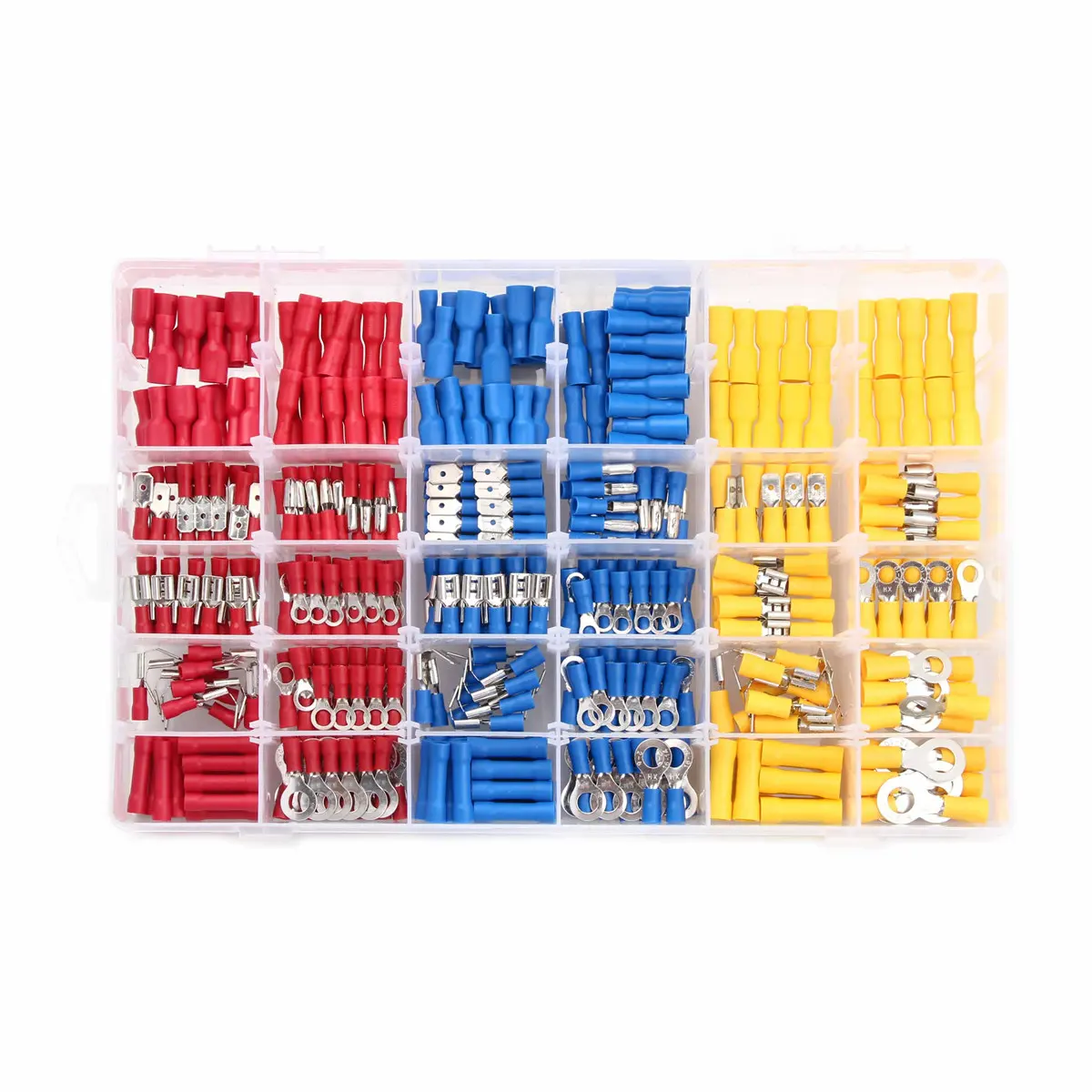 480PCS Insulated Wire Electrical Connectors - Butt, Ring, Spade, Quick Disconnect - Crimp Terminals Connectors Assortment Kit