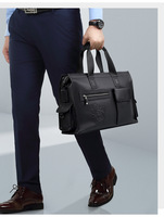 Sac en cuir pour homme, sacoche d'affaires pour ordinateur portable, mallette tendance grande capacité, sac à main décontracté en cuir de vachette pleine fleur