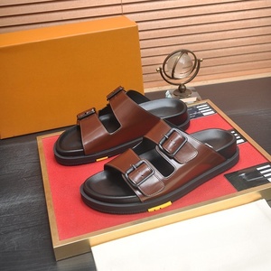 Sandalias Vintage de Cuero Sintético, Pantuflas Planas Cómodas y Antideslizantes para el Hogar, Capa Superior de Cuero, Suela de EVA, Zapatos Casuales para Hombre - Product Image 2