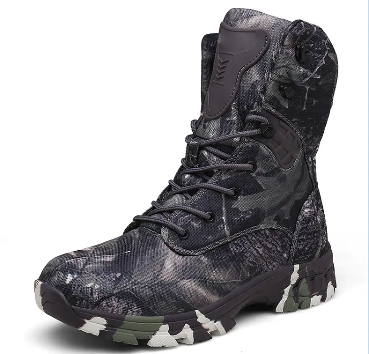 High Quality Camouflage Waterproof Hunting Shoes Safety Tactical Hiking Boots