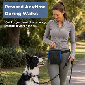 Sac à friandises mains libres OEM avec doublure en silicone, fermeture magnétique à une main, sac à friandises pour l'entraînement des chiens, pochette à friandises pour l'entraînement des animaux de compagnie - Product Image 6