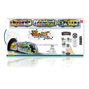 Treni RC 2.4G a due vie che simulano <span class=keywords><strong>la</strong></span> metropolitana, dotati di stazioni e ponti, giocattoli educativi per bambini - Product Image 4