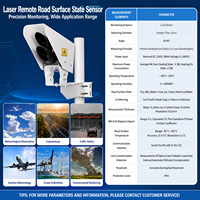 Sensor Ketebalan Lapisan Es/Salju/Air Jalan Tanpa Kontak 0-10mm RS485 Akurasi 0.01mm DC12-24V CE