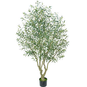 Albero di Ulivo Artificiale, Ulivi Finti da Esterno, Pianta in Vaso di Seta con Tronco Realistico per Arredamento Moderno di Uffici e Case - Product Image 2