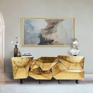 Buffet italien en <span class=keywords><strong>bois</strong></span> massif casier irrégulier avancé de luxe pour salle à manger Villa salon entrée de la maison meubles modernes - Product Image 2