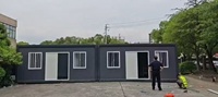 Maison conteneur préfabriquée détachable à 2 modules à faible coût avec design moderne et fonction respirante – Atelier/Appartement