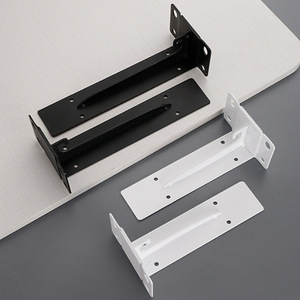 Support d'étagère mural triangulaire robuste Qile, 5 mm, design moderne et simple, noir - Product Image 2