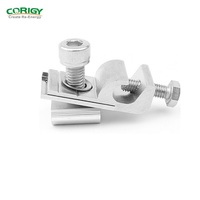 Crogys – Nouveaux connecteurs de mise à la terre pour panneaux solaires / Borne de mise à la terre avec écrou et boulons – Clip de mise à la terre solaire – Kit de fixation au sol pour panneaux solaires