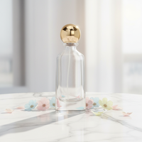 Flacons de parfum de luxe en verre 100 ml, ronds, avec pulvérisateur à sertir, bouchon couronne, vides, rechargeables, pour crème visage et diffuseur à bâtonnets