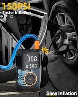 Pompe à air numérique portable pour voiture, compresseur d'air sans fil, gonfleur de pneus de voiture, mini pompe à air électrique pour voiture, livraison rapide