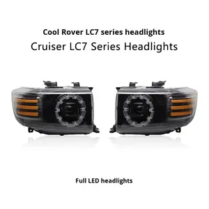 Ensemble complet de phares de conduite à LED de luxe noirs de haute qualité 12V, modèle Plum Blossom, pour Land Cruiser LC76/78/79, OLIVER - Product Image 1