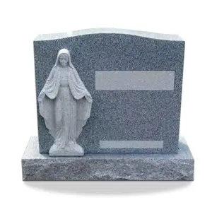 Cheap tombstone and monument custom G603 granite tombstone American hand carved angel tombstone