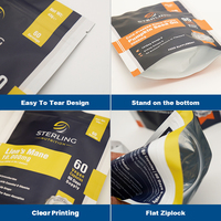 Supplément personnalisé capsule vitaminée pilule Sachet sachet d'échantillon sac d'emballage à fermeture éclair sur pied