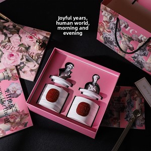 Coffret Cadeau Bougie Aromatique en Cire de Soja Faite à la Main avec Pot en Pierre – Décoration Créative et Élégante pour Mariages, Fêtes, Nouvel An – Souvenir de Luxe - Product Image 4