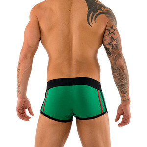All'ingrosso <span class=keywords><strong>Mini</strong></span> Boxer Sexy in tinta unita da <span class=keywords><strong>uomo</strong></span> comode mutande traspiranti in cotone modale con Logo privato personalizzato - Product Image 2