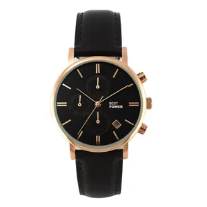 Montre à quartz pour hommes, haute qualité, OEM, personnalisé, montre-bracelet occidental décontractée, vente en gros