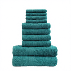 Ensemble de serviettes de luxe de qualité supérieure, 100% coton, couleur unie avec bordure, pour la salle de bain, la plage, usage adulte - Product Image 2