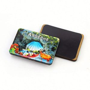 New Product France City Souvenir Mdf Cutout <b>Fridge</b> Double Layer Wooden Epoxy Magnet - Product Image 1