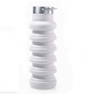Botella de Agua Plegable de Silicona, Naranja, Verde Azulado, Taza de Viaje Portátil, Tapa de Rosca, Uso en Exteriores y Campamentos, Diseño Moderno Unisex - Product Image 5