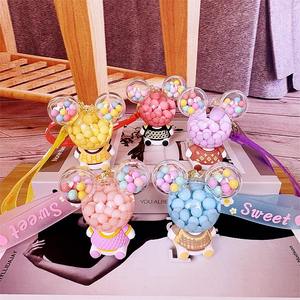 พวงกุญแจหัวหนูสุดสร้างสรรค์ใหม่สุดฮอตสีสันสดใสเสื้อผ้ารูปถั่วพวงกุญแจน่ารักใส่น้ำมันเข้าไปในขวดเมาส์พร้อมของเหลวขายส่ง - Product Image 3