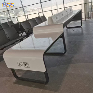 Modern <strong>Custom</strong> Airport Charging Desk Power <strong>Table</strong> Airport Furniture <strong>Supplier</strong> Public <strong>Solid</strong> <strong>Surface</strong> Charging <strong>Table</strong> for Airport - Product Image 4