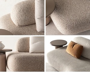 Ensemble de canapés modulaires minimalistes italiens, canapé d'angle incurvé pour appartement/salon, grande villa, meubles <span class=keywords><strong>design</strong></span> modernes - Product Image 3