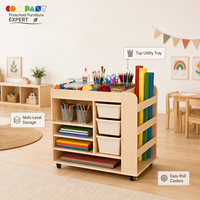 Meubles de garderie modernes en bois, armoire de rangement multifonctionnelle pour la petite enfance, salle de classe Montessori