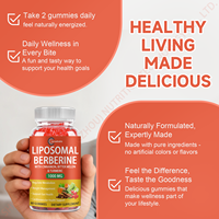 Compléments de berbérine liposomale à marque privée OEM, gommes sans sucre, soutien métabolique, antioxydant, santé intestinale, pour adultes (2)