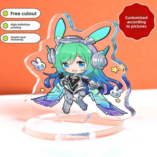 Acrylic Standing Sign Custom Anime-style Layered Cartoon Schoolbag Charm Made-to-order 2D Backpack Decoration DIY Keychain