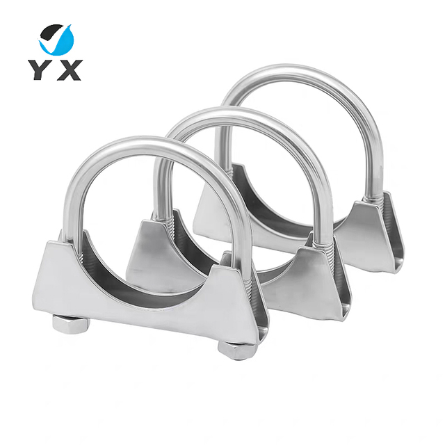 High Strength U-Type Stainless Steel Pipe Clamp Heavy Duty Anti-Slip Pipe Holder for Industrial Pipeline Fixation