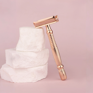 Dài Xử Lý 4.78in Nhật Bản Lưỡi Dao Cạo Đôi Cạnh Mài Vàng Phụ Nữ Twist Bướm Mở An Toàn Dao Cạo Cạo Kit - Product Image 5