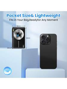 Appareil photo numérique 1080P 44MP avec stabilisation 16X, écran 2-3 pouces, portable, pour vlogging, enfants, étudiants, débutants, DC403, résolution 44MP - Product Image 6