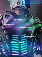 Costume de mascotte de robot LED pour adulte, nouveau robot LED pour fête d'Halloween 2024, 2,7 m de haut