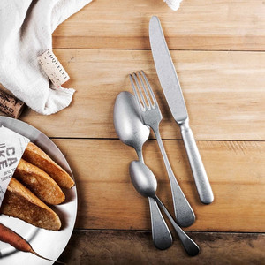 Đá rửa gạch Lane bạc thiết lập dao kéo Retro không gỉ <span class=keywords><strong>Flatware</strong></span> thép Bộ đồ ăn - Product Image 3