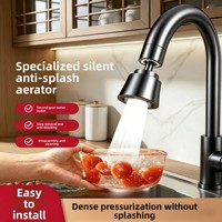 Nouvel Aérateur de Robinet de Cuisine Universel Rotatif à 360° Économiseur d'Eau, Prolongateur de Robinet Anti-éclaboussures, Design Minimaliste Moderne, Garantie 1 An