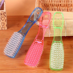 Brosse de nettoyage de chaussures transparente à poils en nylon doux, brosse à récurer manuelle pour le linge et l'usage domestique - Product Image 1