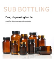Bocal ambre vide 60ml 100ml 120ml 150ml 250ml 400ml bouteille de capsule en verre ambre à large bouche