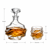 Set de Regalo de Piedras de Whisky para Hombre, Caja de Cristal Única con 8 Piedras de Granito para Enfriar Whisky, Vaso de Chupito
