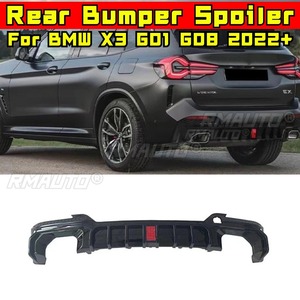 สปอยเลอร์กันชนหลังรถยนต์แบบดิฟฟิวเซอร์สีดำเงา สำหรับตกแต่ง BMW X3 G01 G08 ปี 2022+ อุปกรณ์ตกแต่งรถยนต์ - Product Image 2