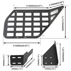 Sistema di Pannelli Modulari Durevoli per Stoccaggio <span class=keywords><strong>Auto</strong></span>, Portapacchi Posteriore per Toyota Land Cruiser Prado, Accessori per Modifiche <span class=keywords><strong>Auto</strong></span> - Product Image 3