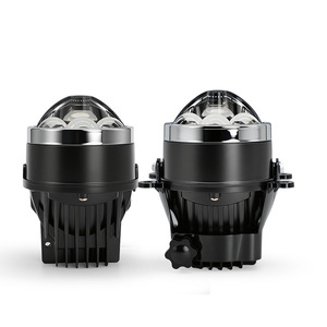 Soporte Universal para Modificación de Automóviles, Lente de Luz Antiniebla LED de Triple Haz y Doble Haz, Impermeable, Integrado, Luz Alta y Baja, 4300K, Amarillo - Product Image 1