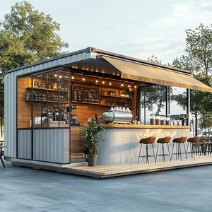Kedai Kopi Kontainer Prefab Mewah Grosir, Bangunan Restoran Kopi Mewah yang Dapat Disesuaikan untuk Pusat Perbelanjaan - Product Image 2