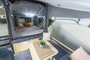 Autocaravana <span class=keywords><strong>Pequeña</strong></span> de Lujo MOLIN <span class=keywords><strong>4x4</strong></span>, <span class=keywords><strong>Caravana</strong></span> Todoterreno, Remolque de Viaje de Aluminio Gris, Capacidad de Carga de 1600 kg, 4600x1820x1460 mm - Product Image 5