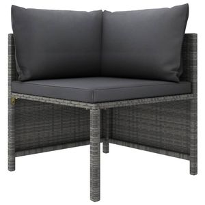 Ensemble de salon de jardin modulaire en rotin gris, 9 pièces, meubles d'extérieur - Product Image 6