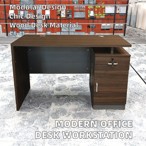 Mobilier de bureau moderne Poste de travail pour le personnel Vente directe d'usine Panneau de bureau d'ordinateur en bois Style optimal pour le travail du personnel - Product Image 2