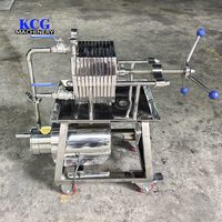Laboratorium Kleine Enkelzak Cilindrische Filterpers Nieuw RVS 304/316 Fruitwijn Plaatframe Filter 2 GPM 40 PSI