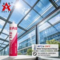 Fenfa FF2200 Mastic silicone translucide pour grands panneaux de verre, adhésif structurel pour vitrage, fixation ponctuelle, mur-rideau, travail du bois